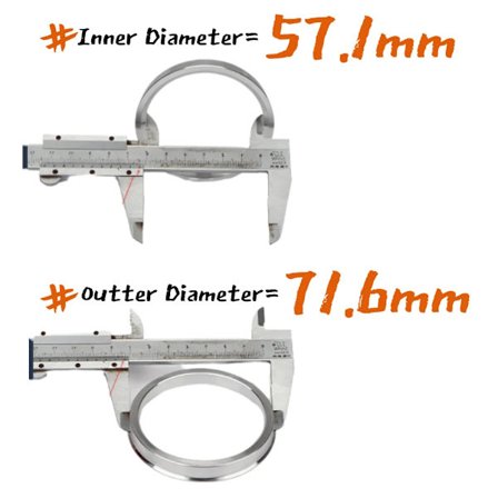 Nav Centreringsringe 57.1-60.1 66.45 66.5 66.6 67.1 71.6 72.6 73.1 74.1 82 Hjul Center Nav Ring Bore Spacer Aluminium Legering Antal(4)