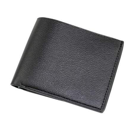 Smal, Snygg Svart Läderplånbok för Män