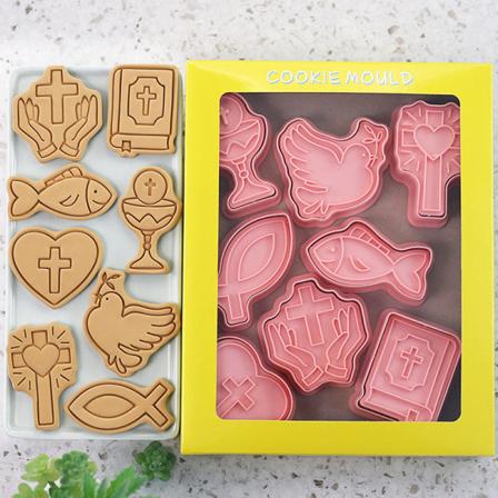 8STK Kristent nadver Cookie ter Cross Kalkpressekiks