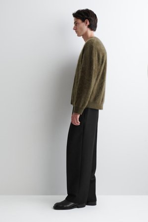 COS Brushed-Cashmere V-Neck Cardigan in Brown - Men