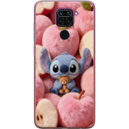 Kompatibelt Mobildeksel til Xiaomi Redmi Note 9 Stitch blant rosa fluffy epler med teddy og søt kawaii-estetikk
