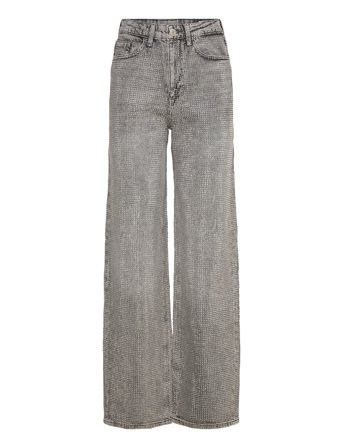 Vmtessa Hr Wide Rhinest Jeans Ra206 Grey Vero Moda