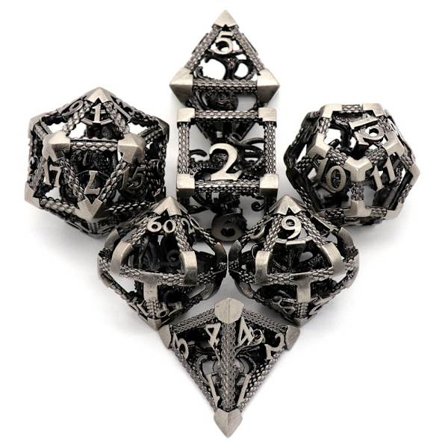 7 stk DND metal terninger sæt spil terninger 01 01
