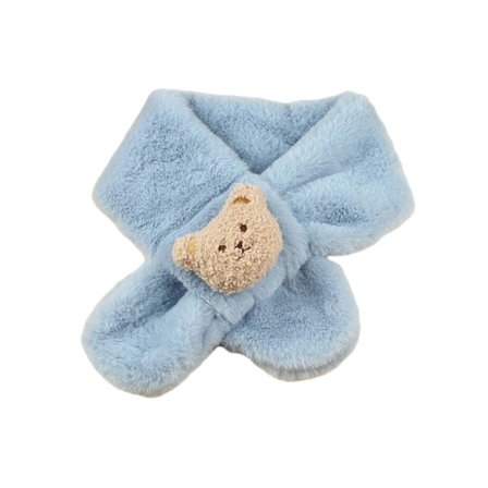 Varmt barneskjerf tegneserie jente baby skjerf mykt barneskjerf høst vinter barn bjørnemønster skjerf for kaldt vær khaki