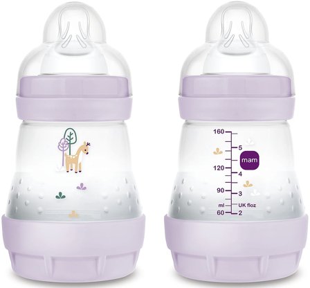 MAM Sutteflaske Easy Start Anti-kolik Pink + 0 mdr. 160 ml, Børn & Forældre, Sutteflasker & Tilbehør, Sutteflasker