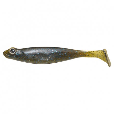 Megabass Hazedong Shad 3'', 7,6cm (8-pack) - Greenpumpkin Blue