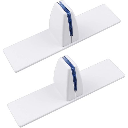 Plexiglass Klemmeholder, anti-pin Beskyttelsesbordklemme, akrylglass Klemmeholder, 2 stk Sett, hvit