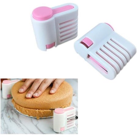 2-pack tårtdelare, brödskivningsverktyg, 5-lagers justerbar skärare