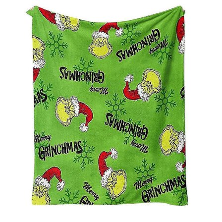 Julfilt Grön Monster Supermjuka Filtar Säng Soffa Bil Pläd Julklapp