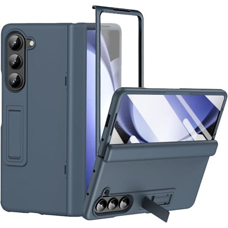 Fodral för Samsung Galaxy Z Fold 6 med gångjärnsskydd, inbyggt skärmskydd, justerbart stativ, hållbart och robust Z Fold 6-fodral