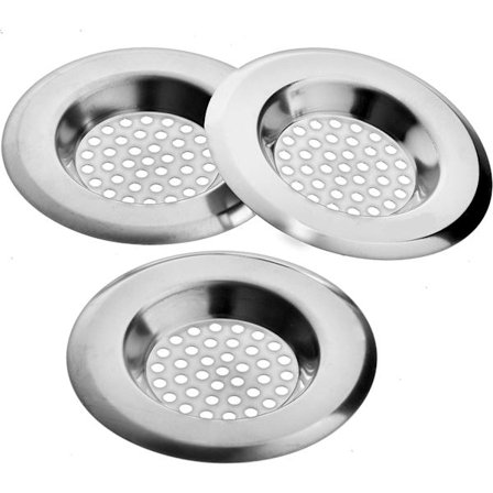 3 stk – 7,6 cm øverst / 4,2 cm kurv – badekaravløpsfilter hårfanger