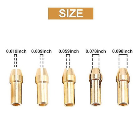 3 sarjaa 0,5-3 mm messinkinen porakistukka Pieni sähköporanteräholkki Sopii työkaluihin 3 kokoa -2,0 mm 2,35 mm