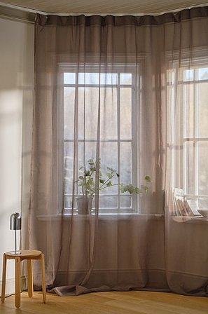 Jotex - Voile Gordijn Extra Breed 1 Lengte Grijsbruin Grijsbruin - ALBA - Koop Multifunctionele gordijnen bij Jotex