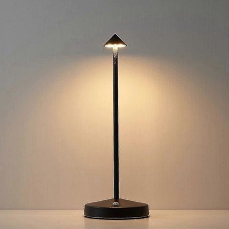 LED Touch Trådløs Bordlampe, Oppladbar Bærbar Bordlampe, 3 Lysstyrkenivåer Dimbar Skrivebordslampe for Soverom Hjem Lesing Kontor Bar (FMY)