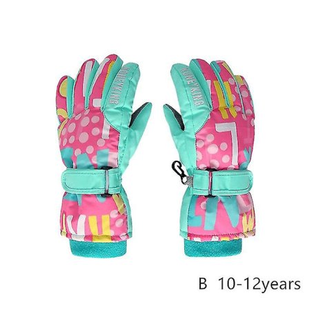 Vinter Skihandsker til Børn 4-12 År Vandtætte Varme Handsker Drenge Vindtætte Snowboard Handsker til Udendørs Ski Cykling