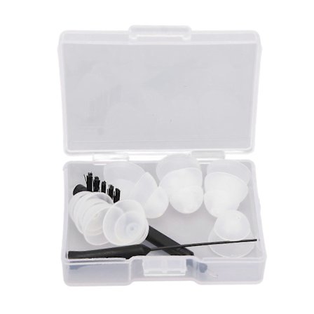 Silikon Hörförstärkare Dome Öronpropp Set Professionell Hörförstärkare Rengöringsborste Ventilationsborste LYMMR)