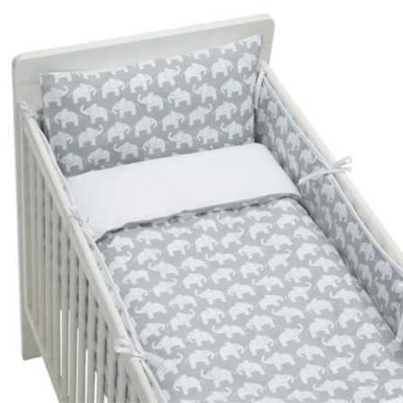 Elefant ECO, Pussilakanasetti pinnasänkyyn, Harmaa - Oikea Start