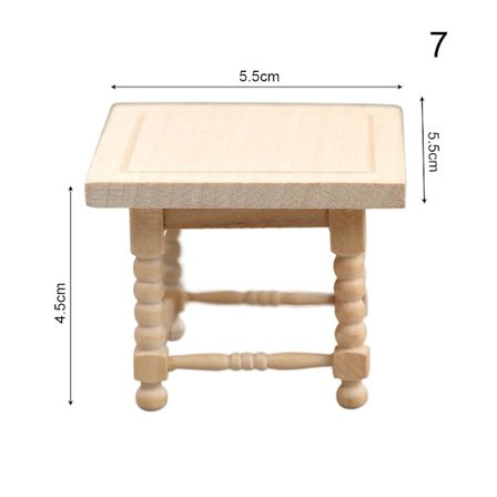 Te-bord med träram 7 7 7