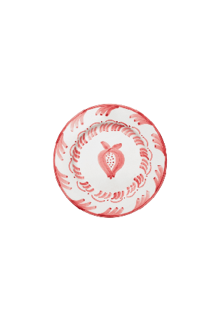 Pick A Poppy Pomegranate Assiett - 22 Cm Glas & porslin Röd