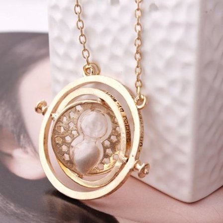 Harry Potter Time Turner Halskæde Hermiones Hvide Sand Guldbelagt guld