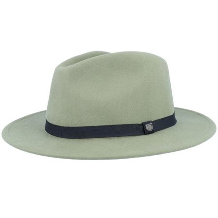 Brixton - Grön fedora Hatt - Messer Packable Olive Surplus/Black Fedora @ Hatstore