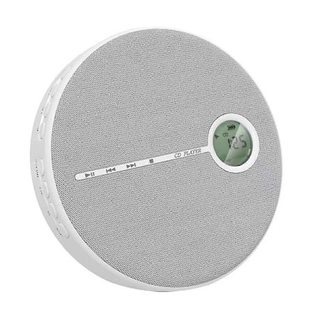 Uppladdningsbar Bluetooth CD-spelare, Musik CD-skivspelare för bil/resa, Hemljud med stereohögtalare