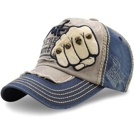 Vintage Dame Herre Solhat Baseball Kasket Ferie Rejse Baseball Kasket Hip Hop Bomuld 56-60CM Medium Blå