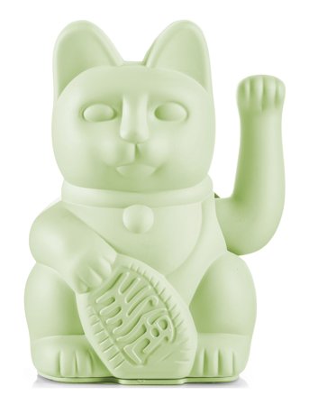 Donkey | Vinkende Kat - Maneki-Neko - Lucky Cat (Pastelgrøn) | H:15CM