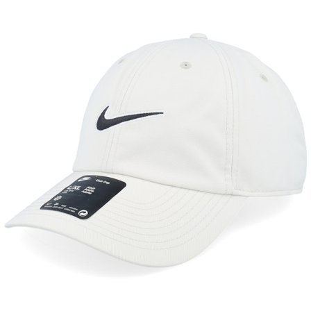 Nike - Beige unconstructed Cap - Club Swoosh Light Bone/Black Dad Cap @ Hatstore