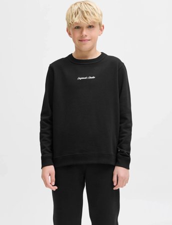 Jack & Jones Jornorrebro Emb Sweat Crew Noos Jnr - Black - 176