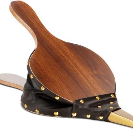 BBQ-verktyg med luftblåsare i trä