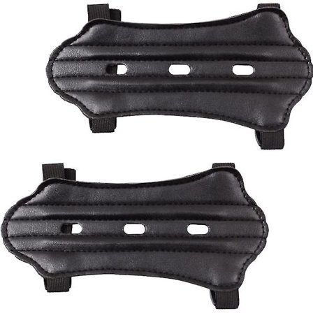 Lasten Jousiammunnan Käsivarsivaruste Nahka Etukäsivarren Suoja Lapsille Nuorille Ampumaharjoitteluun Metsästykseen Jousiammuntaan (2 kpl, musta)