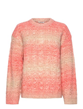 Monki Cable Knitted Sweater - Coral - S