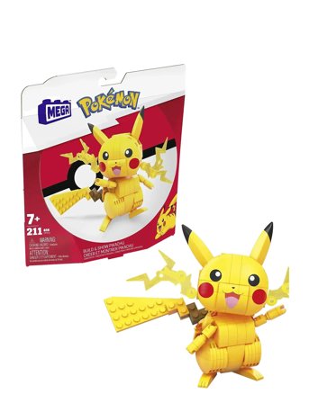 Pokémon Building Toy Kit Pikachu With 1 Action Figure For Kids Patterned Mega
