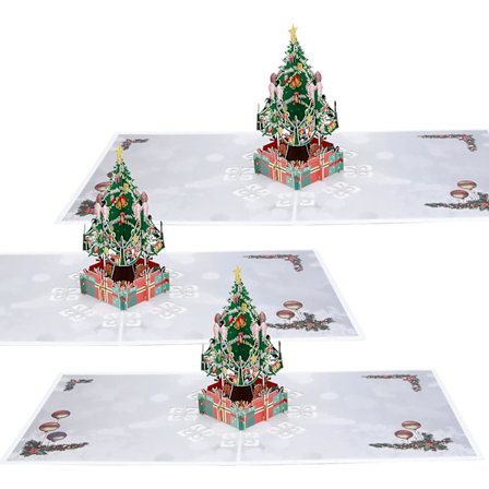 Pop Up-kort 3D-kort Jul Gratulationskort med kuvert (3 st