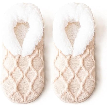 Dame Hjemmesko Sokker Vinter Varme Gulvsokker Fluffy Sherpa Foring Ultra Bløde til Indendørs Brug som Komfortable Hjemmesokker og Afslapningssokker 