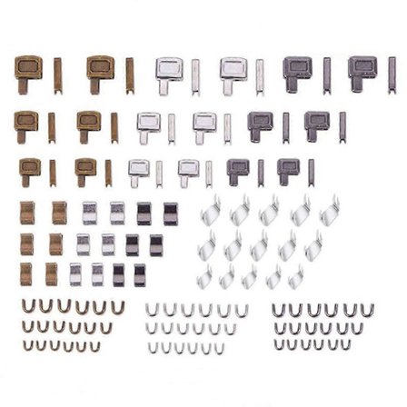 Glidelås Reparasjonssett Innsettingsstift Glidelåser Bunn Glidelåser Stopper Metall Glidelåser Hodeskyvere Holder For Klesreparasjon