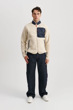 Tretorn Farhult Patch Pile Jacket — Fleecejacke — Beige | Oberbekleidung, Gummistiefel, Jacken & Regenbekleidung für Damen, Herren & Kinder