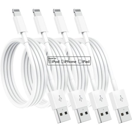 4-pack 2m [Apple MFi-certifierad] Apple Laddningskabel iPhone Laddare Lightning Snabb iPhone Laddningskabel