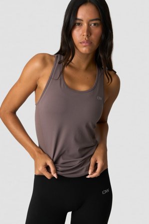 ICANIWILL - Define Seamless Tank Top Dusty Brown- Tanks - Dames - sportkleding van ICIW