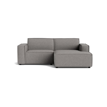 Lyon Lille Chaiselong Sofa, Højrevendt - Kompakt Loop Grå - Pladsbesparende Design - 225x160x80cm - Perfekt til Små Stuer/Lejligheder