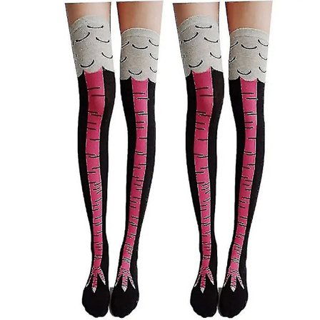 2 par kycklingfötter strumpor Nyhet roliga galna kycklingben strumpor kalkon strumpor Roliga presenter till fest