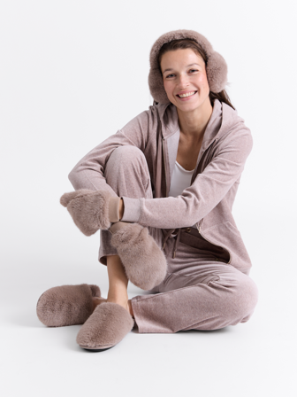 MATCH - Hailee tøfler - Va Vite - Str. 3940 - Dame - Sko - Brun - 100% polyester