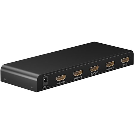 Goobay 1 to 4 HDMI splitter - Black