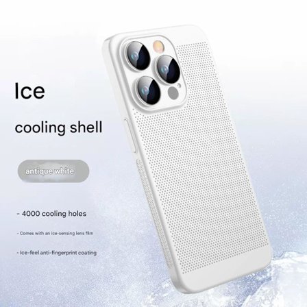 Passer for Apple 14 mobiltelefondeksel varmeavledning nytt ultratynt pustende innebygd linsefilm frostet