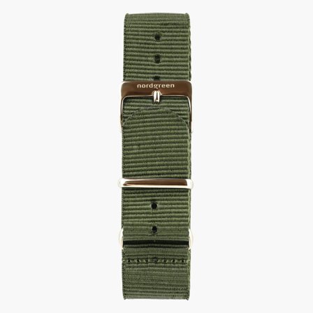 Nato Armband Bohème Grün - Roségold - 40mm/42mm