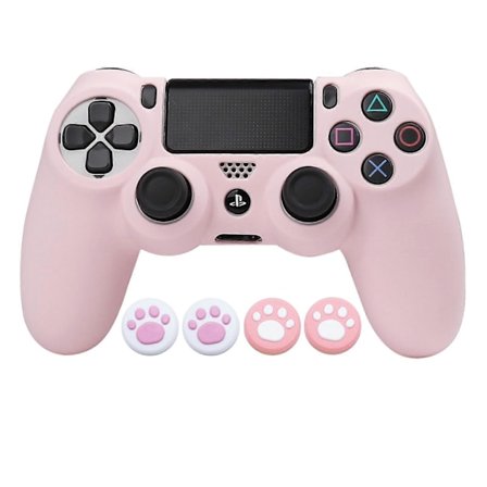 Rosa Myk Silikon Beskyttelsesetui For PS4 Kontroller Skin Gamepad Etui Deksel Videospilltilbehør for PS4 Joystick Etuier