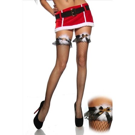 2 par svarta sexiga fisknäts långa rör julstrumpor, b_yu