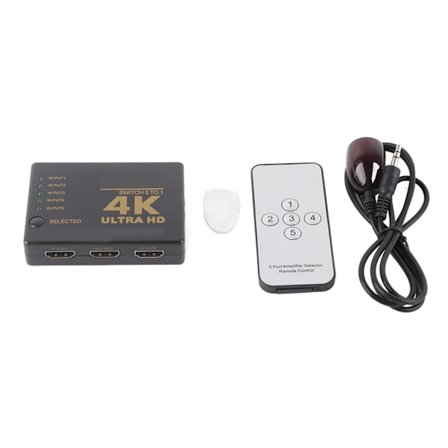High‐Definition Multimedia Interface Switcher 5 in 1 ut 1080P Konverter med Fjärrkontroll