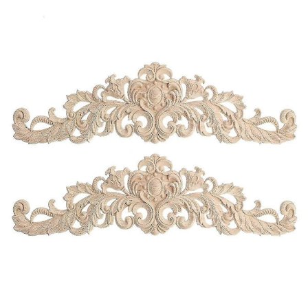 2kpl Puukäsityö Kaappi Huonekalu Puukaiverrus Puukoriste Puukoristeet Käsintehty